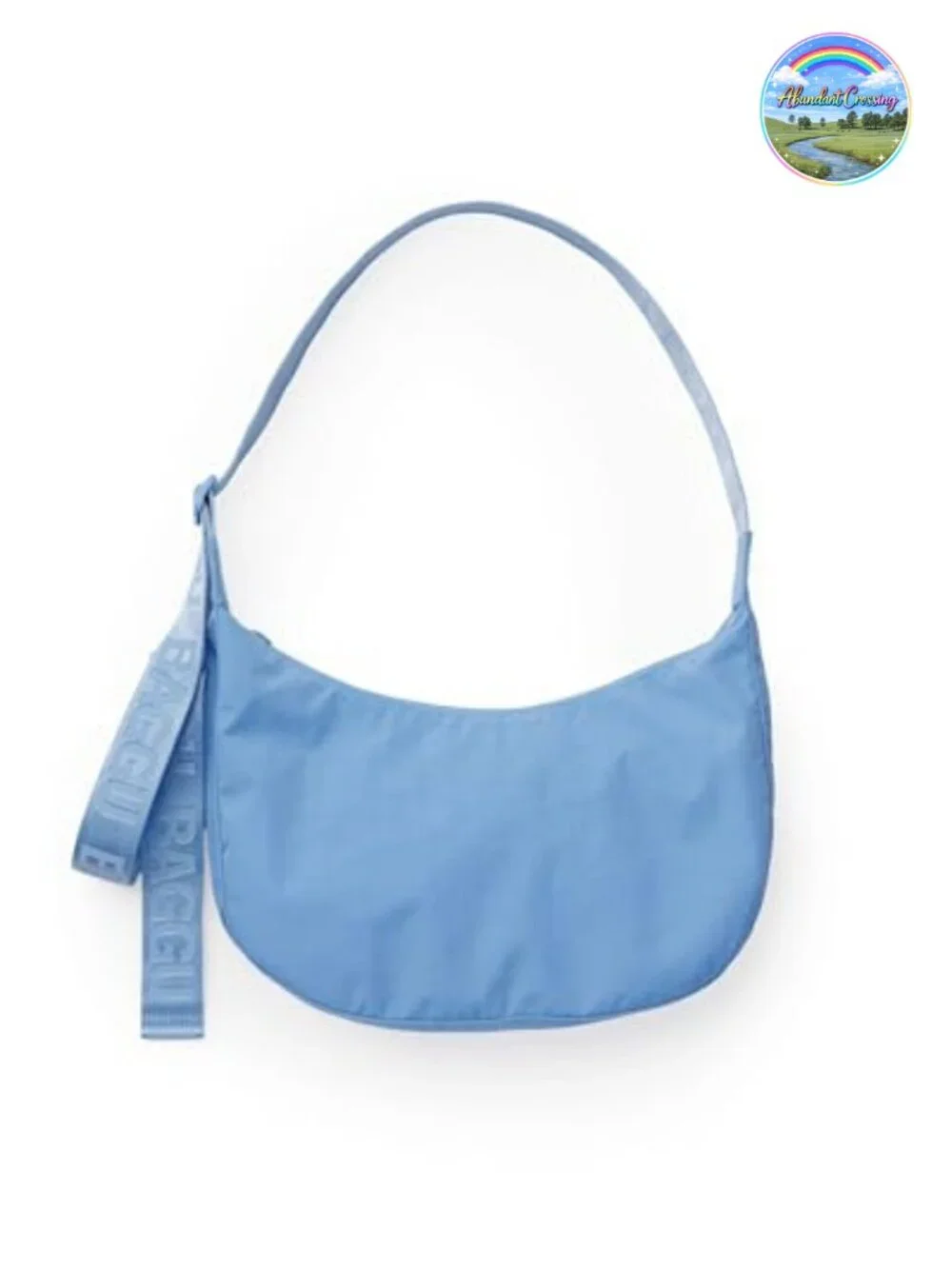 BAGGU Medium Nylon Crescent Bag Crossbody Hobo Machine Washable Recycled Nylon